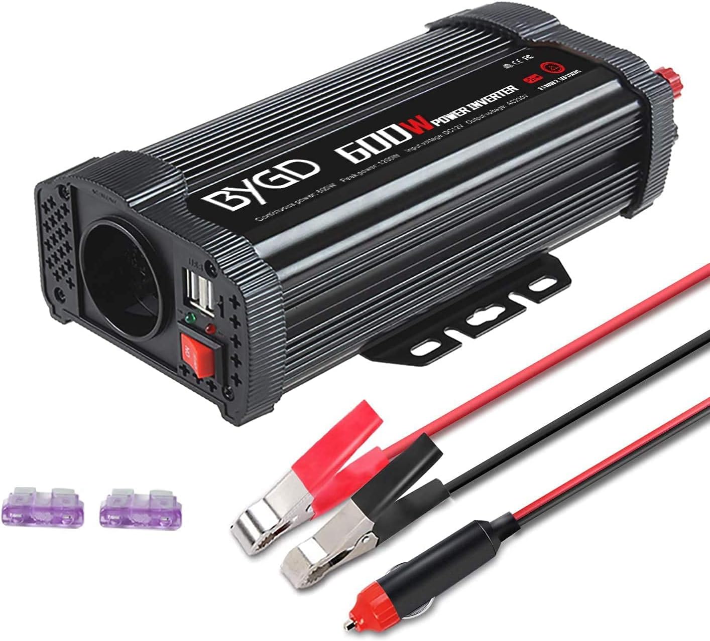 BYGD convertidor 600W/1200W DC 12V a AC...