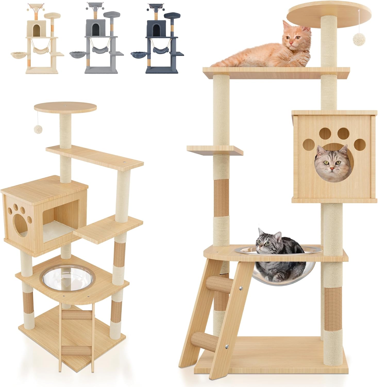 71EqhbHR8yL._AC_SL1500_.jpg JUPPLIES Rascador para Gatos 141cm