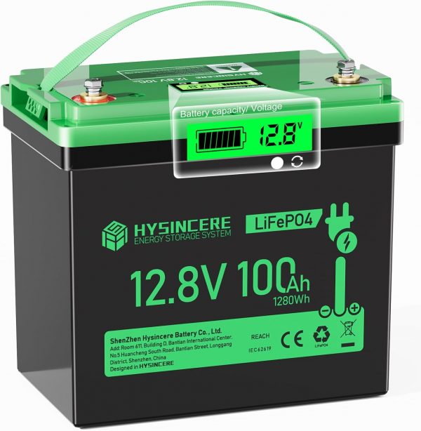 HYSINCERE Batería Litio Mini LiFePO4 12...