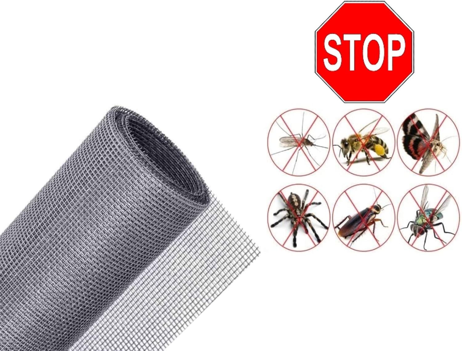 Tela Mosquitera para puerta y ventana,...