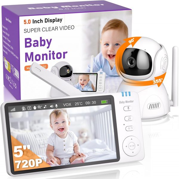 OBVHNUA Camara Vigilancia Bebe, 5'' Vig...