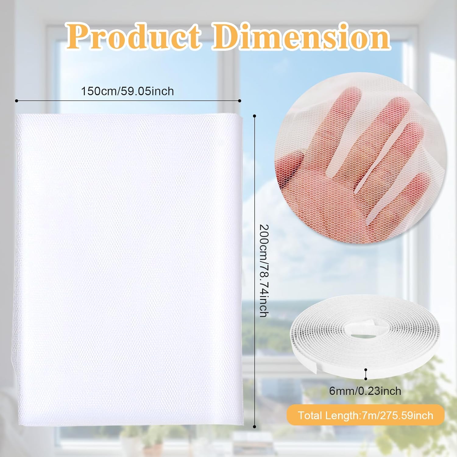 TNOMSNO Mosquitera Ventana, 150 x 200...