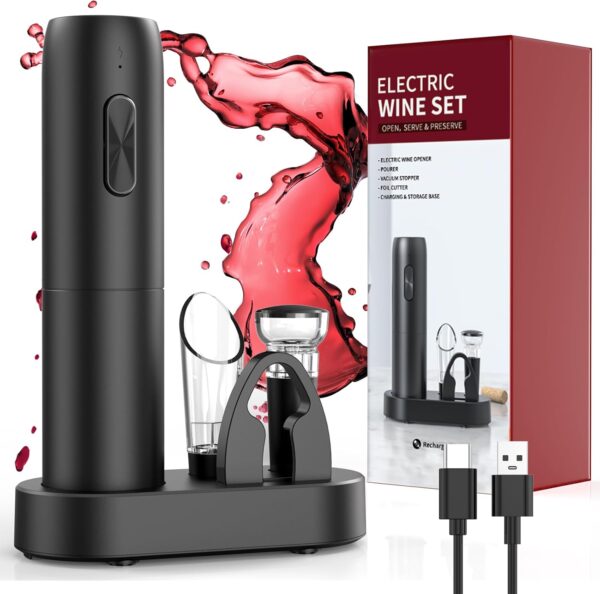 Sacacorchos eléctrico recargable base