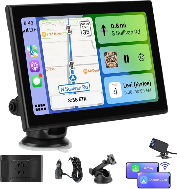 Hexinex 7”Pantalla de Coche CarPlay/And...