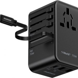 MOMAX Adaptador Enchufe Universal, 70W...