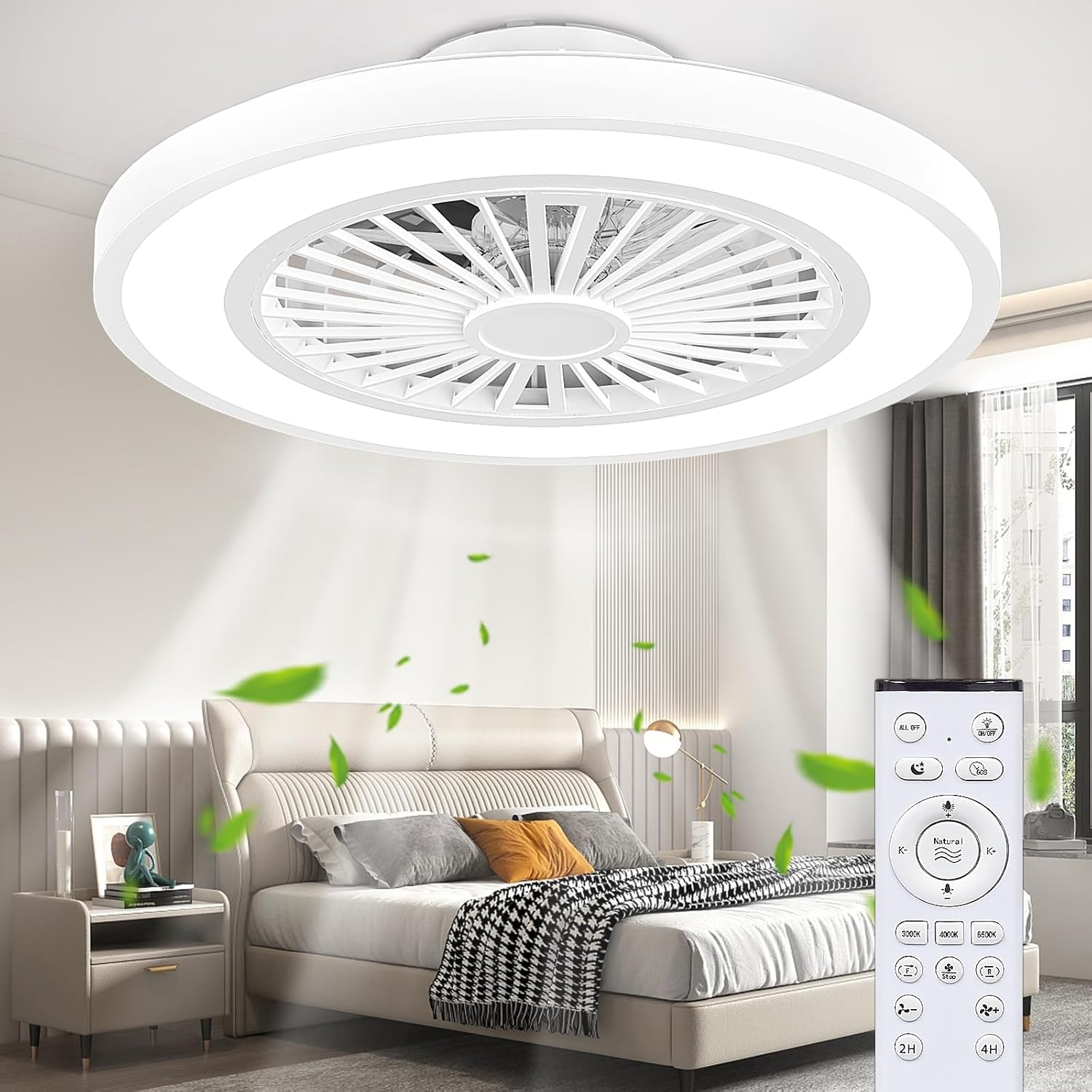 Ateroll Ventilador de Techo con Luz