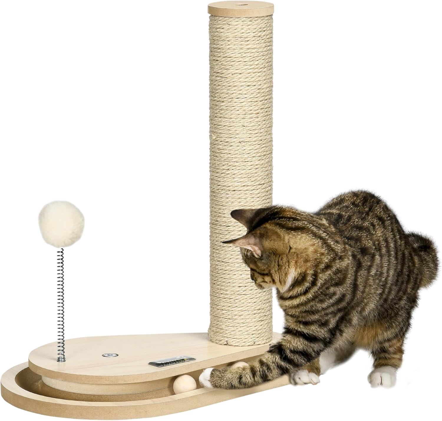 PawHut Árbol Rascador para Gatos 40 cm