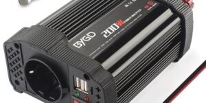 BYGD Inversor de Coche 200W/400W 12V DC...