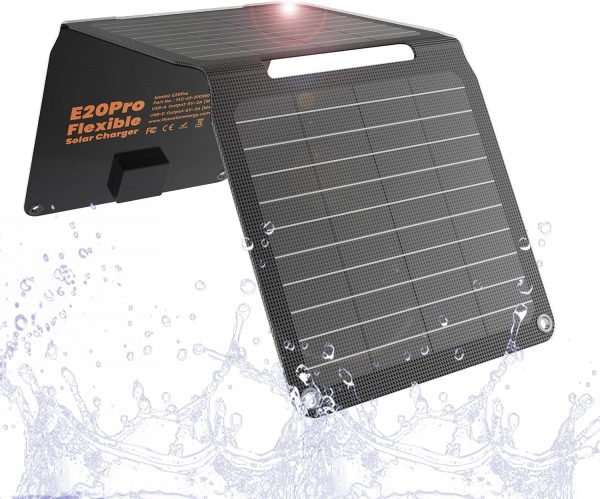 FlexSolar Cargador de panel solar de 20...