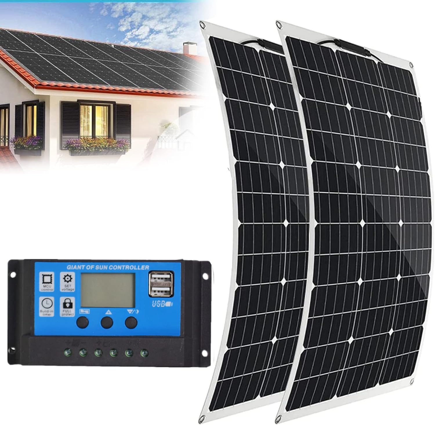 BEIJIAYI Kit Panel Solar 1000 Vatios...