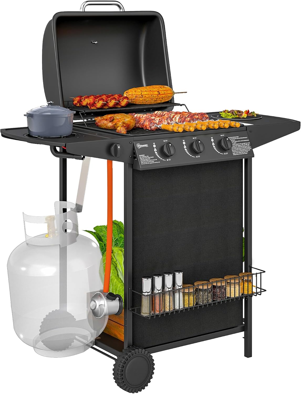 Outsunny Barbacoa de Gas BBQ Gas con...