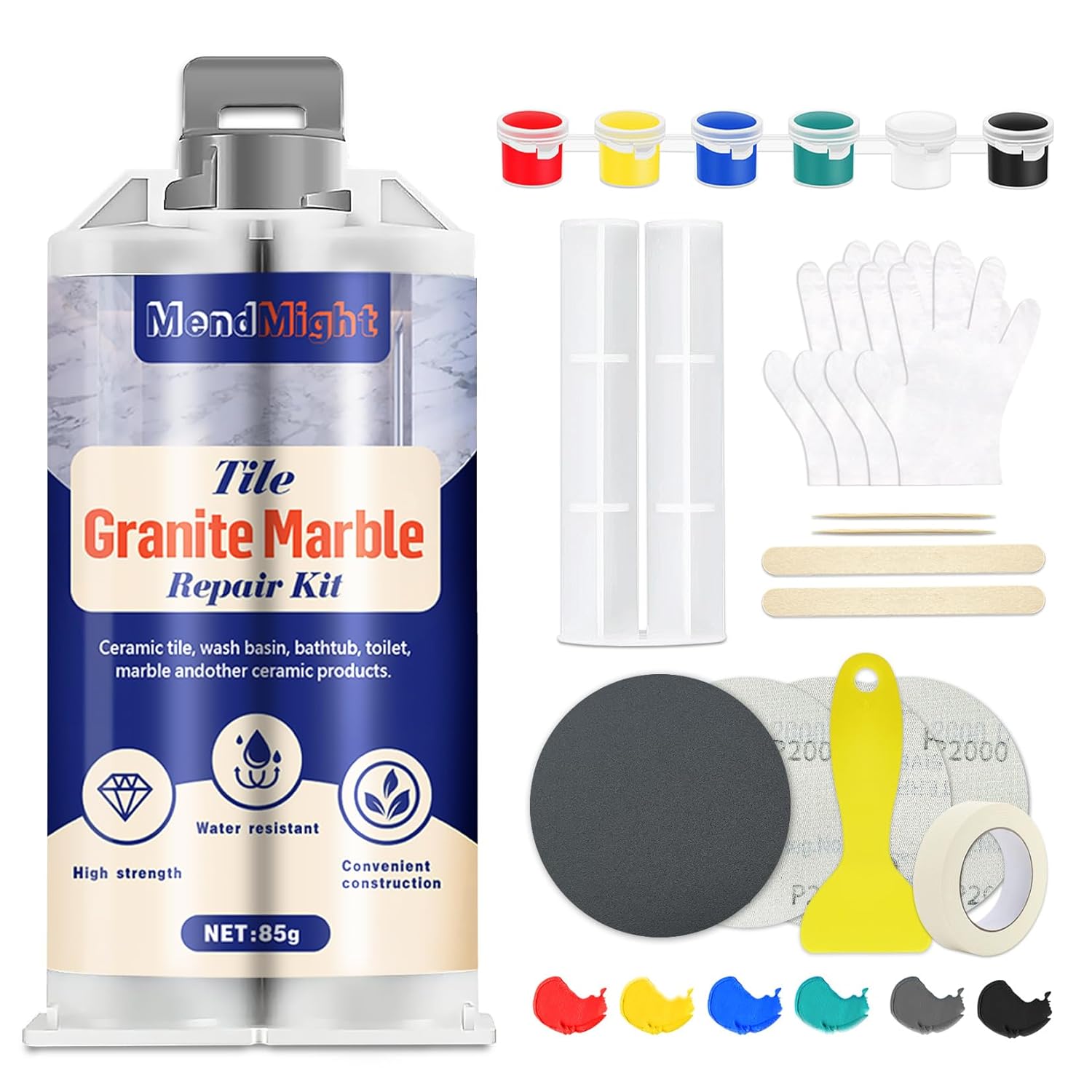 Kit de Reparación de Azulejos y Granito/Mármol