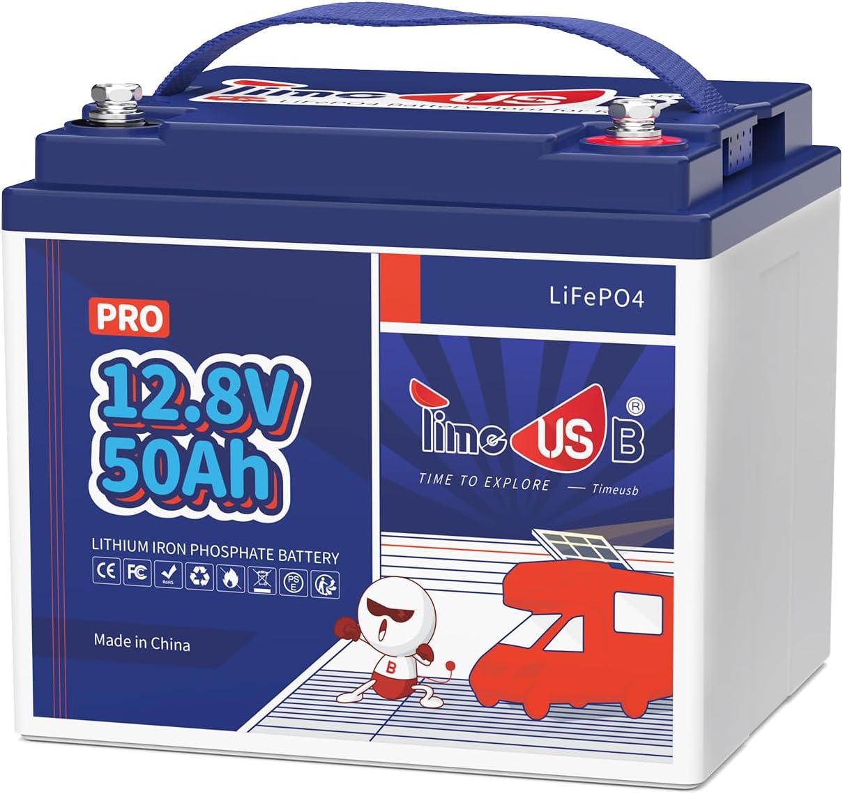 Timeusb Batería Litio 12V 50Ah Pro...