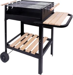 AKTIVE Barbacoa de carbón portátil con...