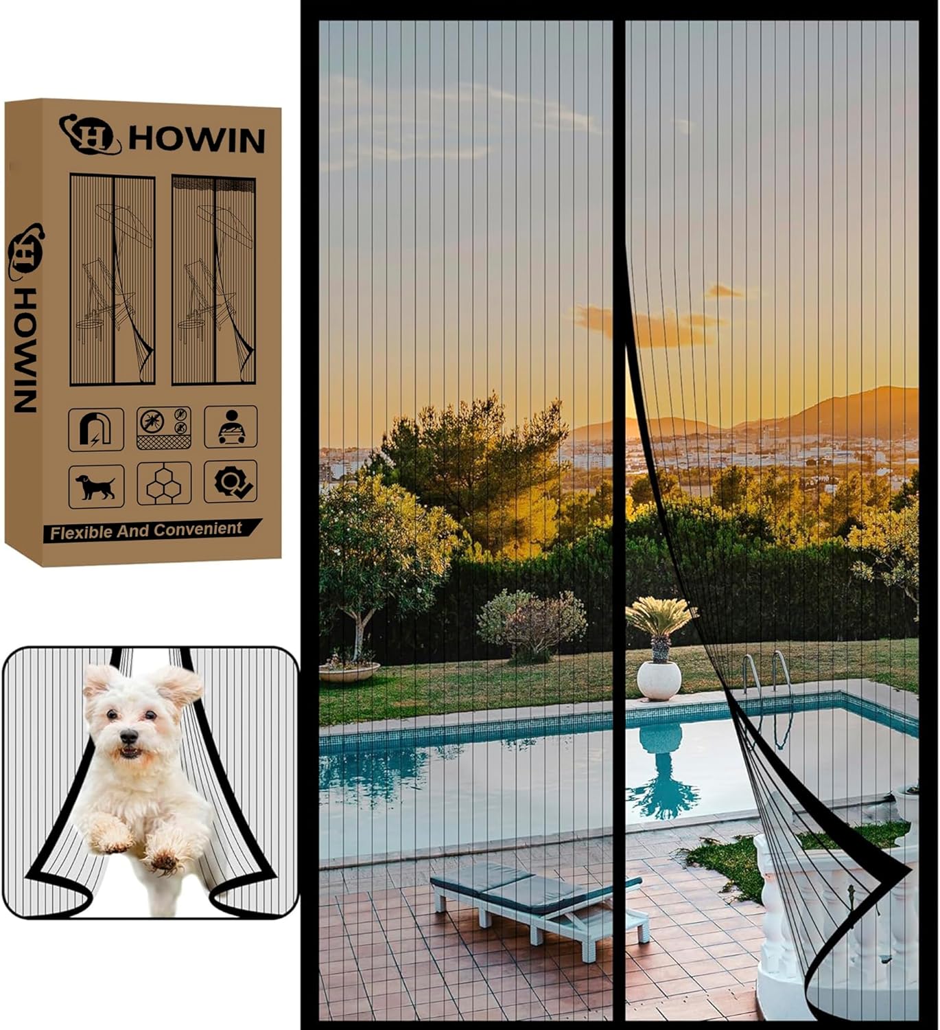 Mosquitera Puerta Magnetica 120x200CM,...