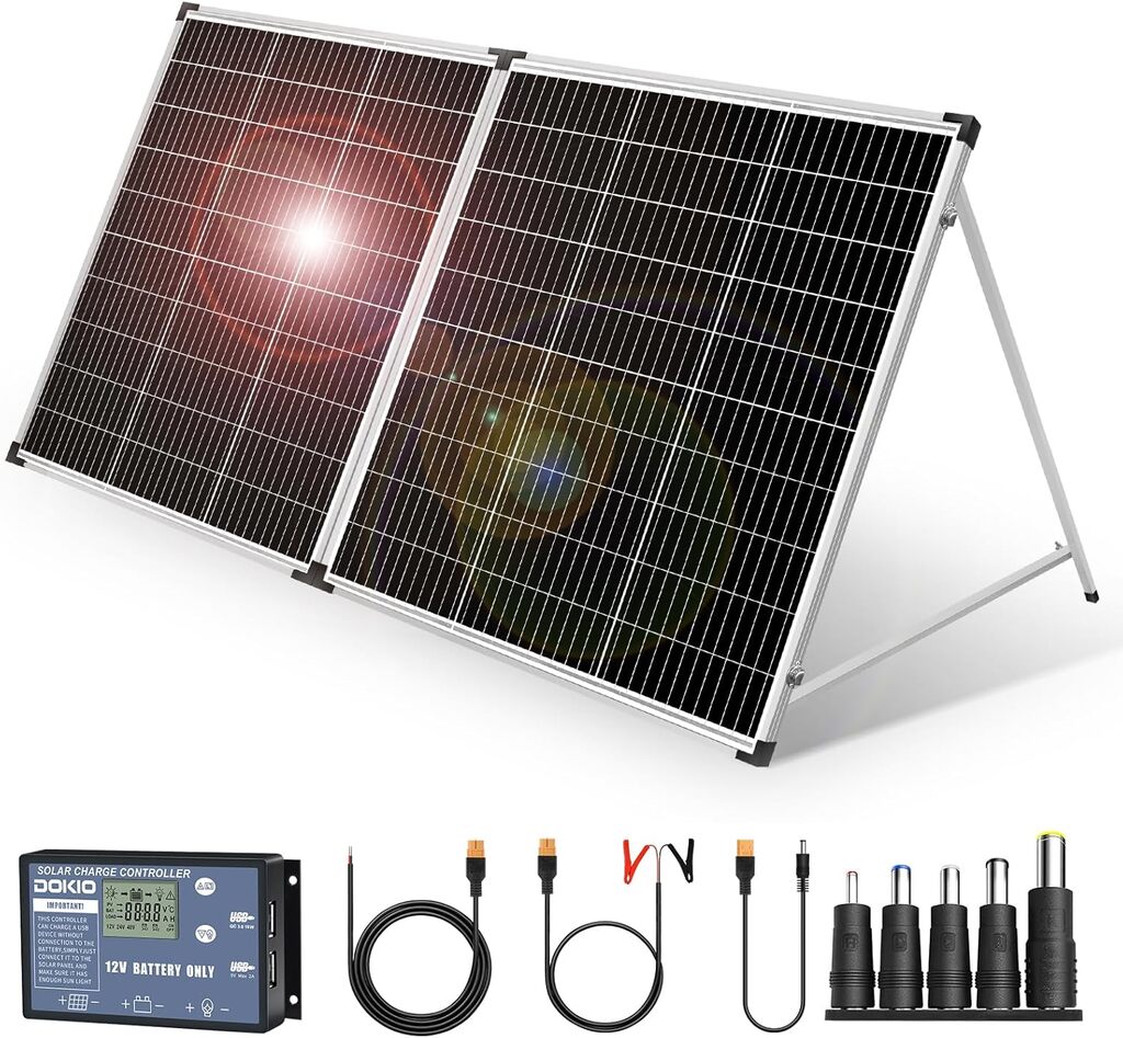 DOKIO Panel Solar Portátil 200W...