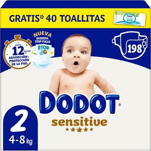 Dodot Pañales Bebé Sensitive, Talla 2...