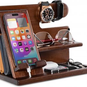 TESLYAR Soporte de Madera para teléfono...