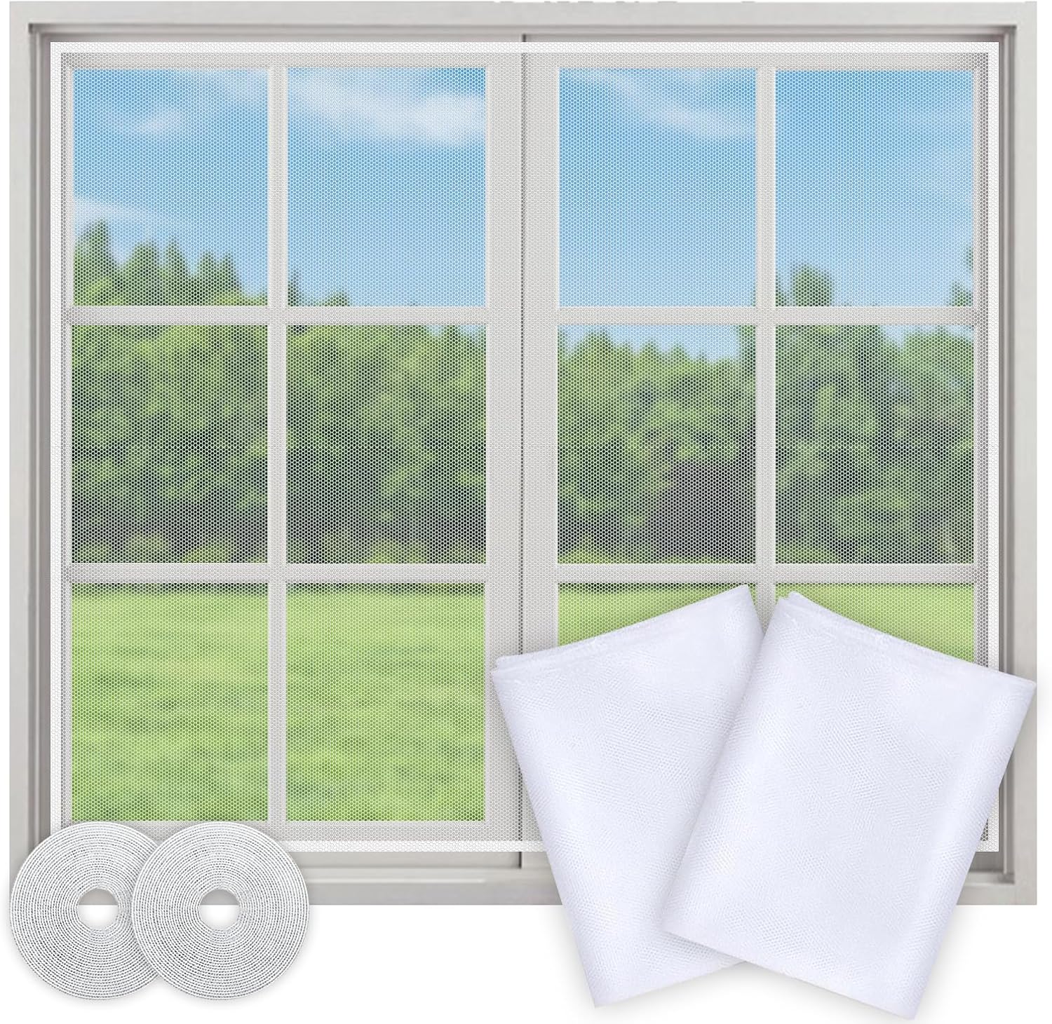 2 piezas de mosquiteras para ventanas,...