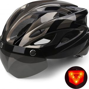 Shinmax Casco Bicicleta Adulto con luz,...