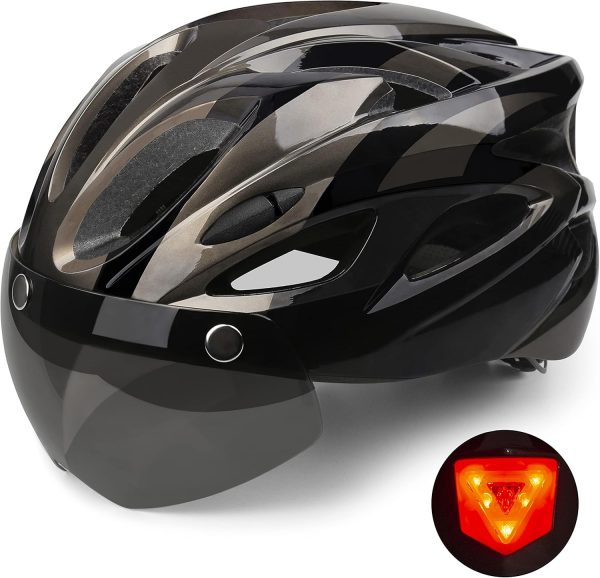 Shinmax Casco Bicicleta Adulto con luz,...