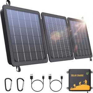 WASTDE Panel Solar Portatil 15W,...