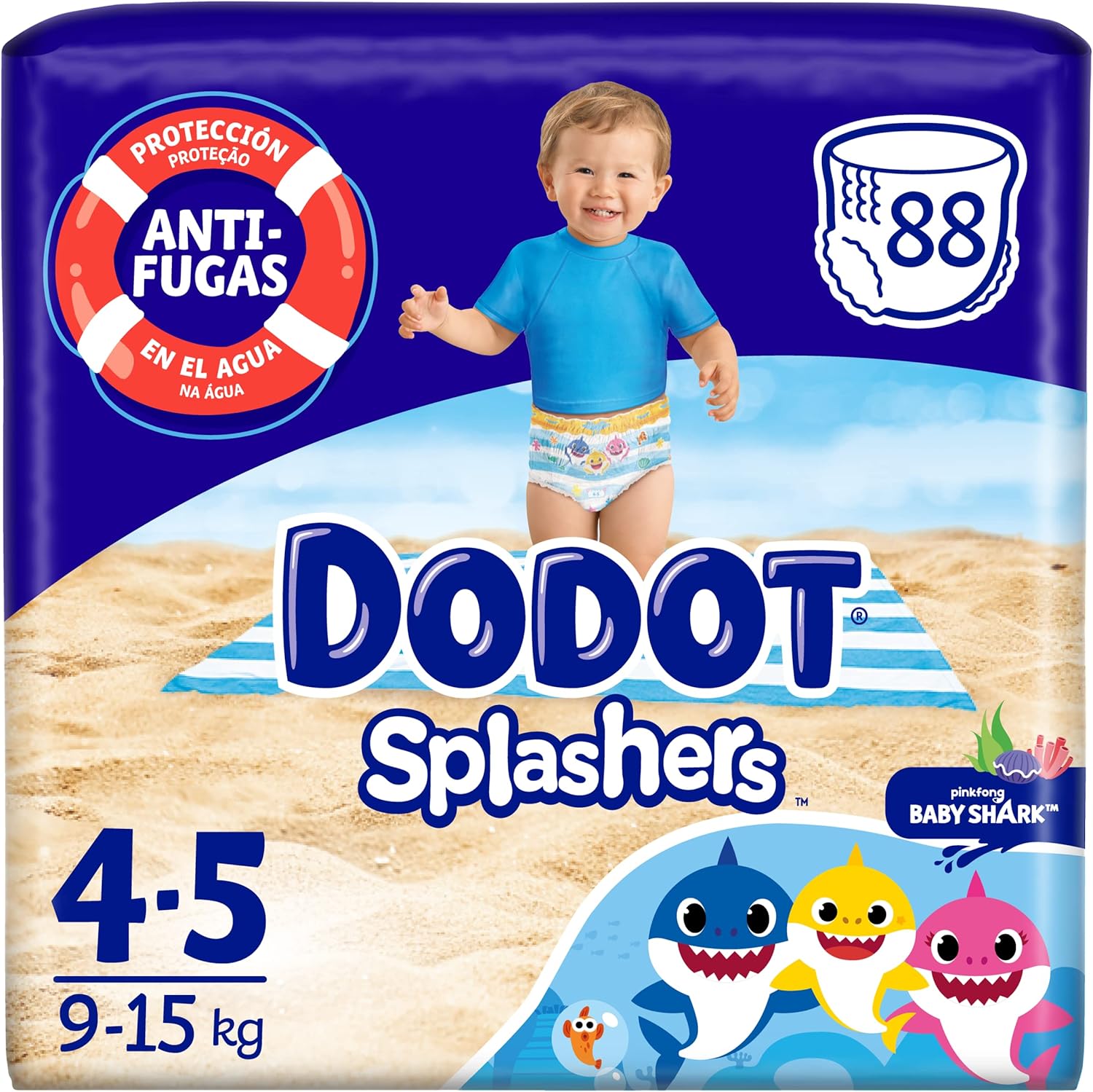 DODOT Splashers Baby Shark Talla 4, 88... DODOT Splashers Baby Shark Talla 4, 88...