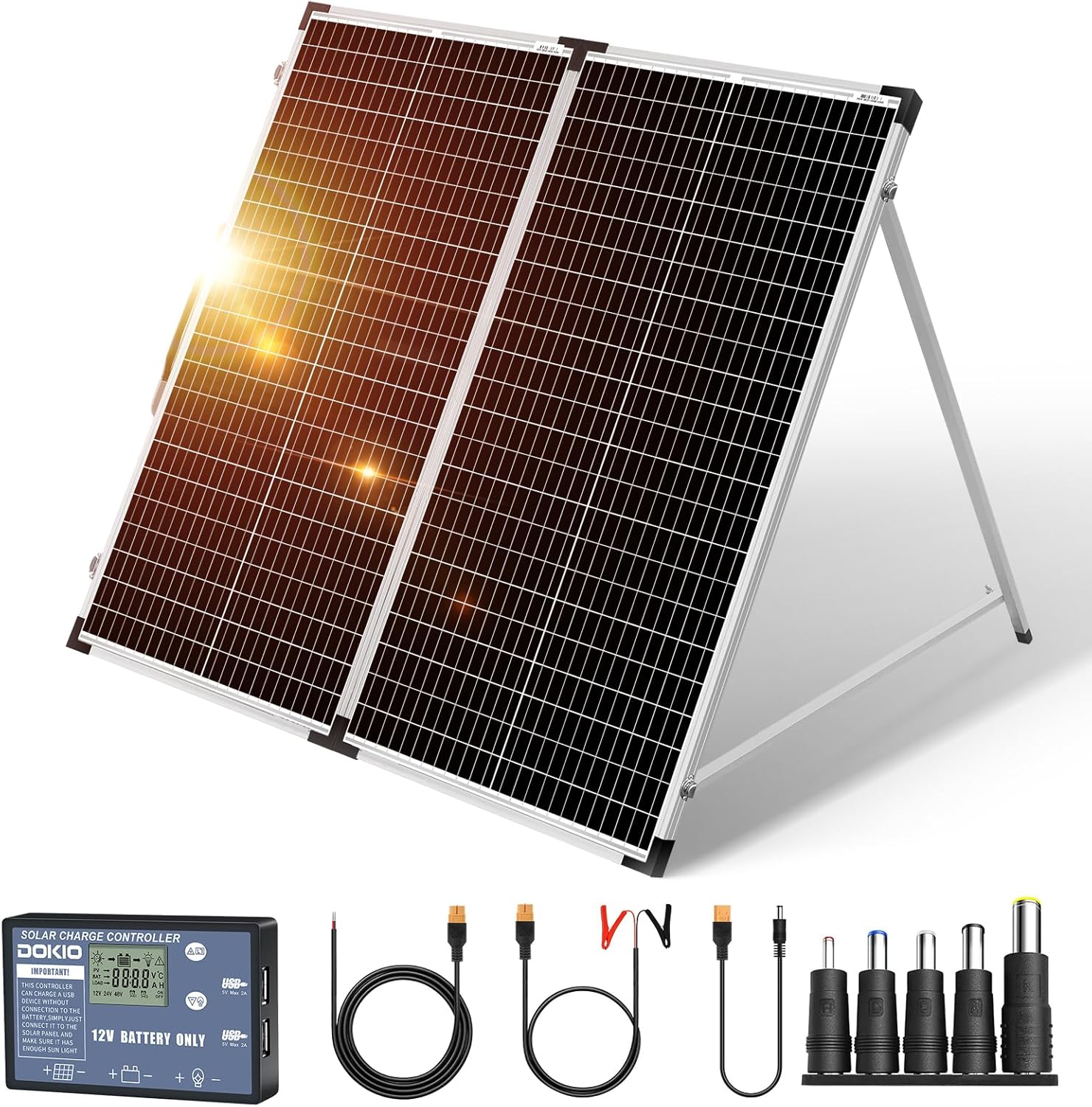 DOKIO 160W 18V Panel Solar Plegable...
