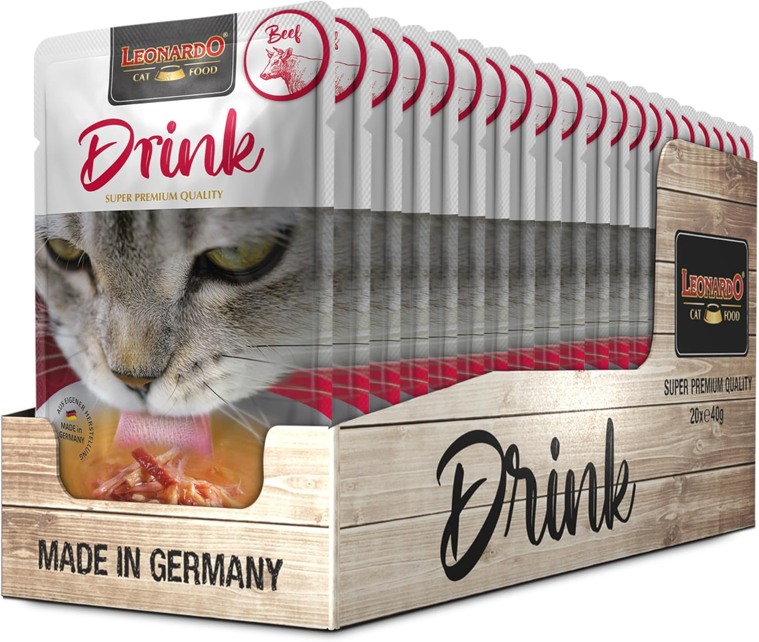 LEONARDO Drink Beef [20x40g Paquete