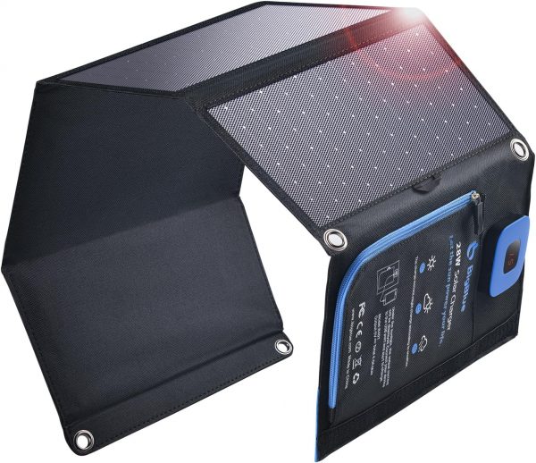 BigBlue 28W Cargador Solar Portátil, 2...