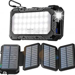 WASTDE Power Bank Solar 26800mAh con 4...