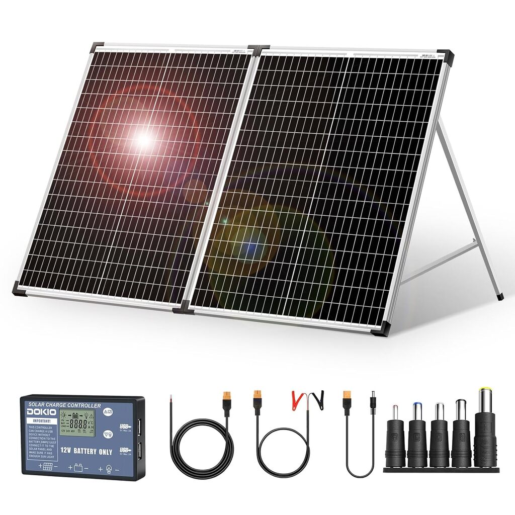 DOKIO Maleta solar plegable portátil de...