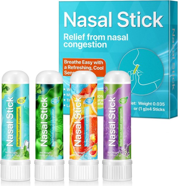 Palillo nasal,4 piezas palillo de inhal...