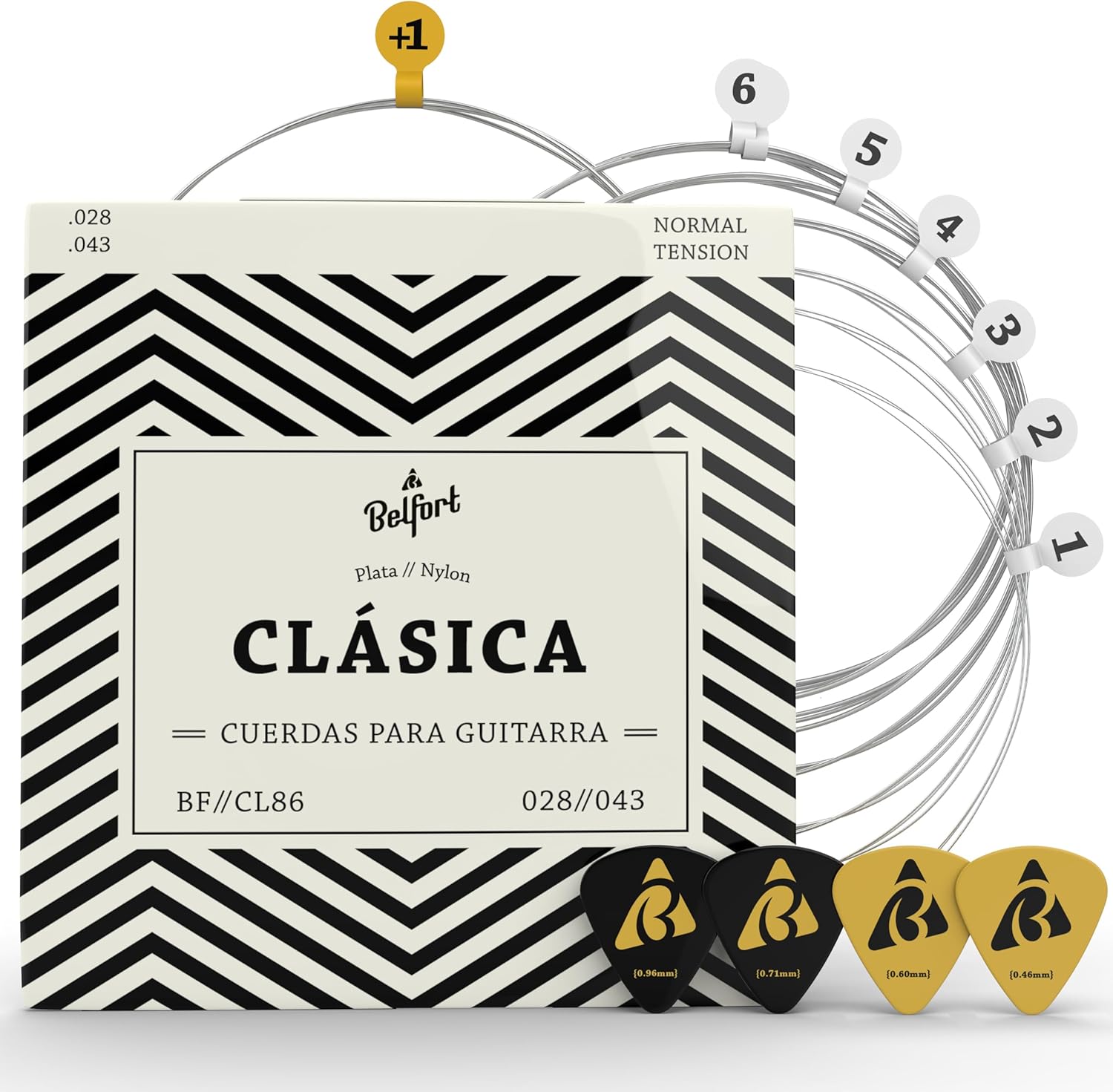 Belfort® Juego Cuerdas Guitarra Española Clasica