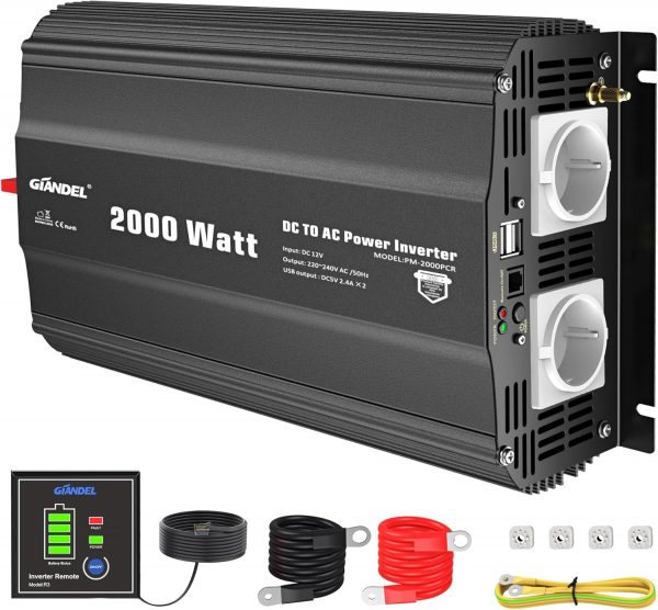 GIANDEL Inversor de Corriente 2000W...