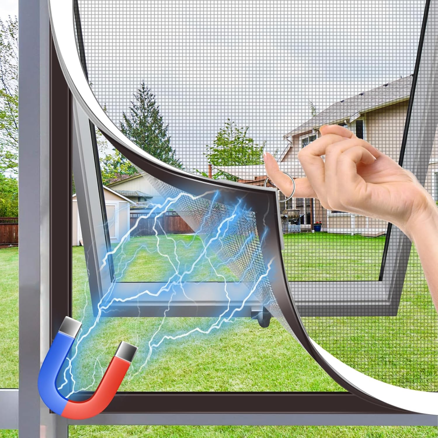 MLEJU Mosquitera Ventana Magnetica,... MLEJU Mosquitera Ventana Magnetica,...