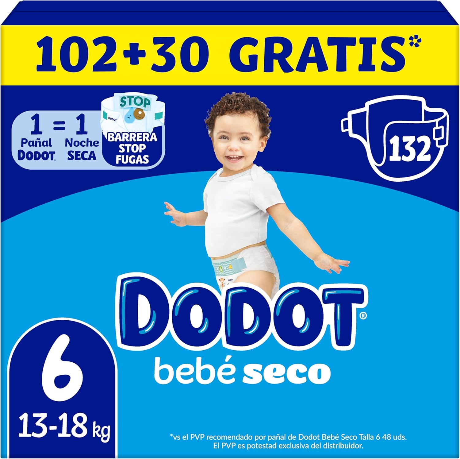 Dodot Pañales Bebé-Seco, Talla 6 (13-18...