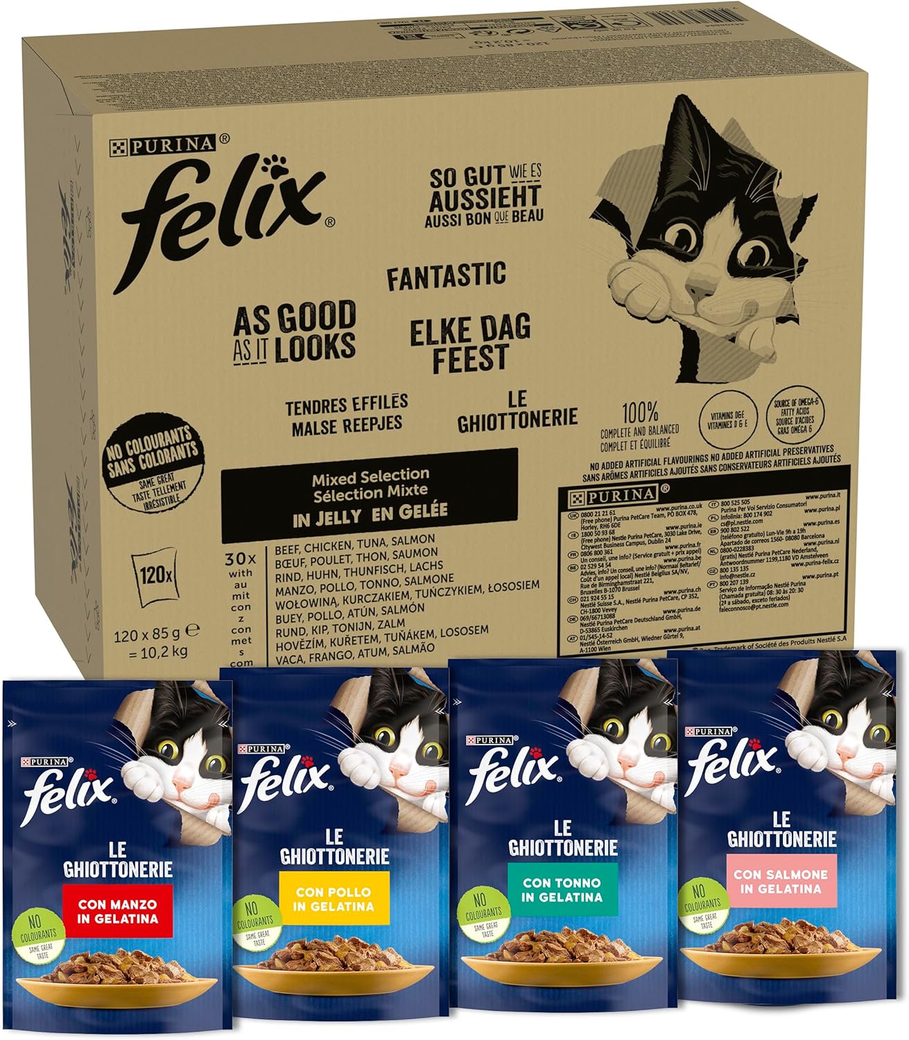 FELIX Comida para Gatos húmeda en