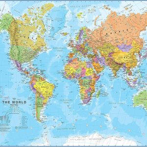Maps International Mapa del mundo, póst...