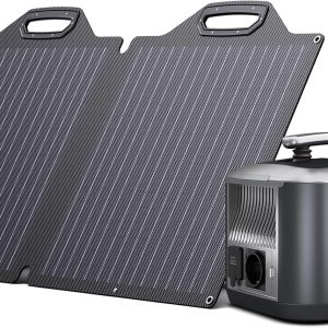 BigBlue 537.6Wh Generador Solar Portátil con 100W Panel Sola...