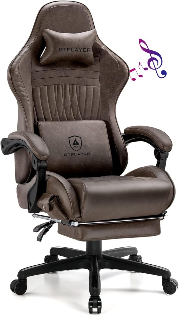 GTPLAYER Gaming Chair Footrest Blue