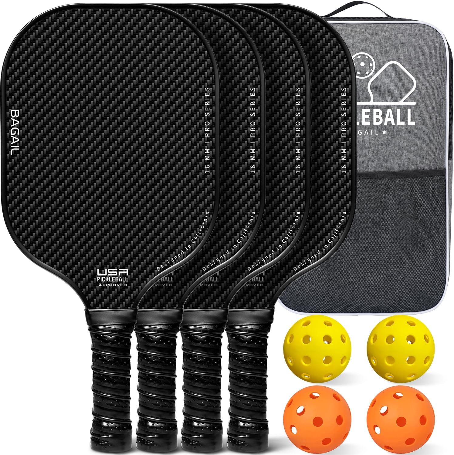 BAGAIL Juego de Paletas de Pickleball