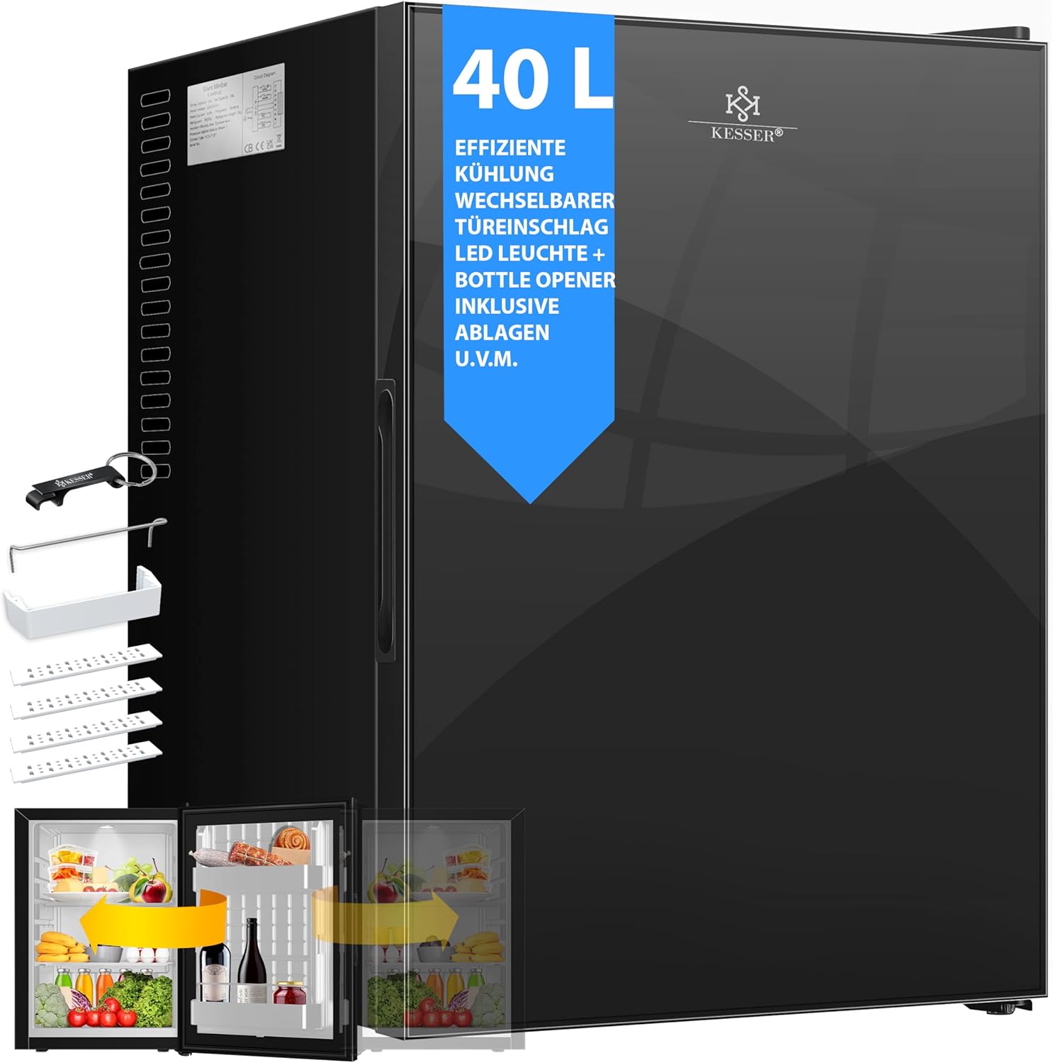 KESSER® Mini Frigorífico Puerta