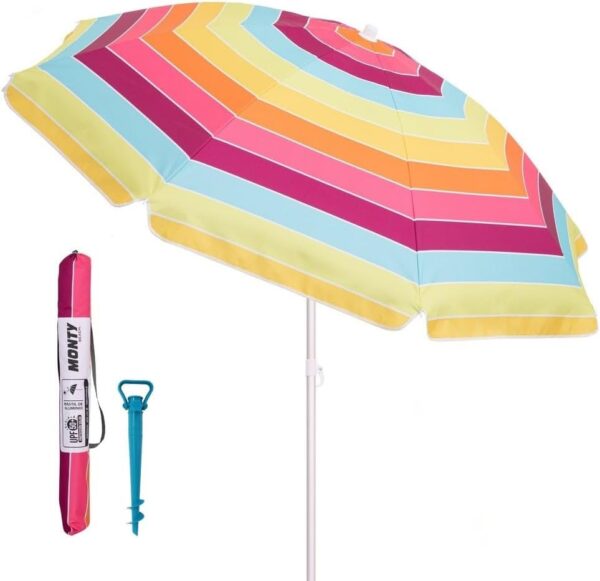 Pack de sombrilla playa Arco Iris
