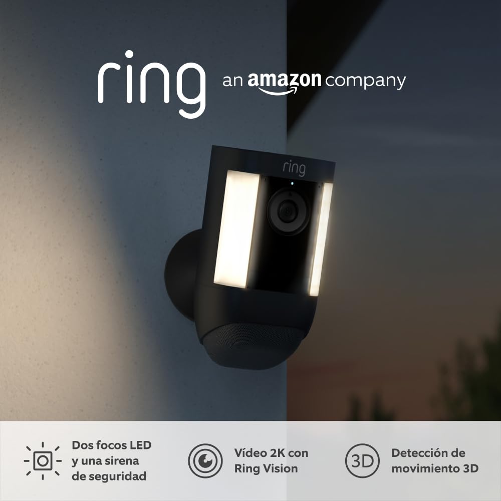 Ring cámara Pro luces batería