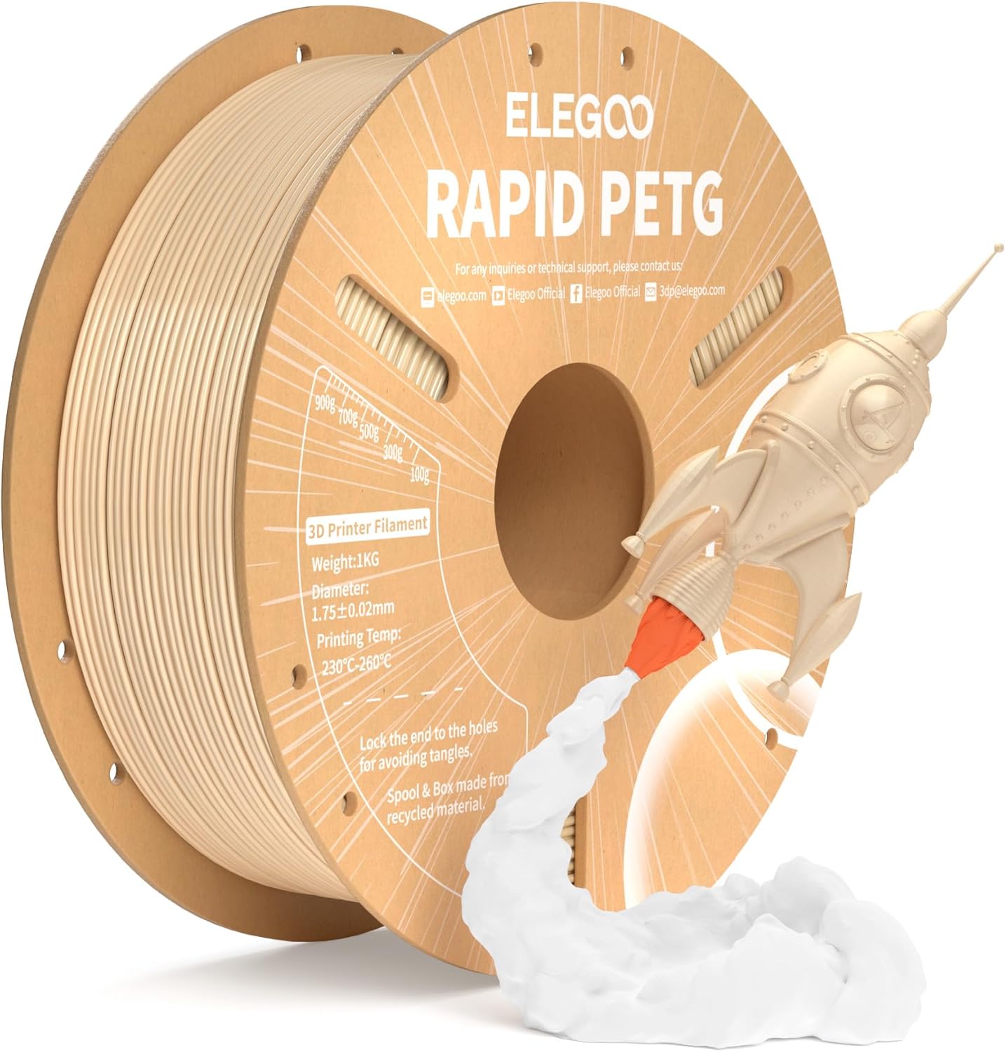 ELEGOO Filamento PETG Rápido 175
