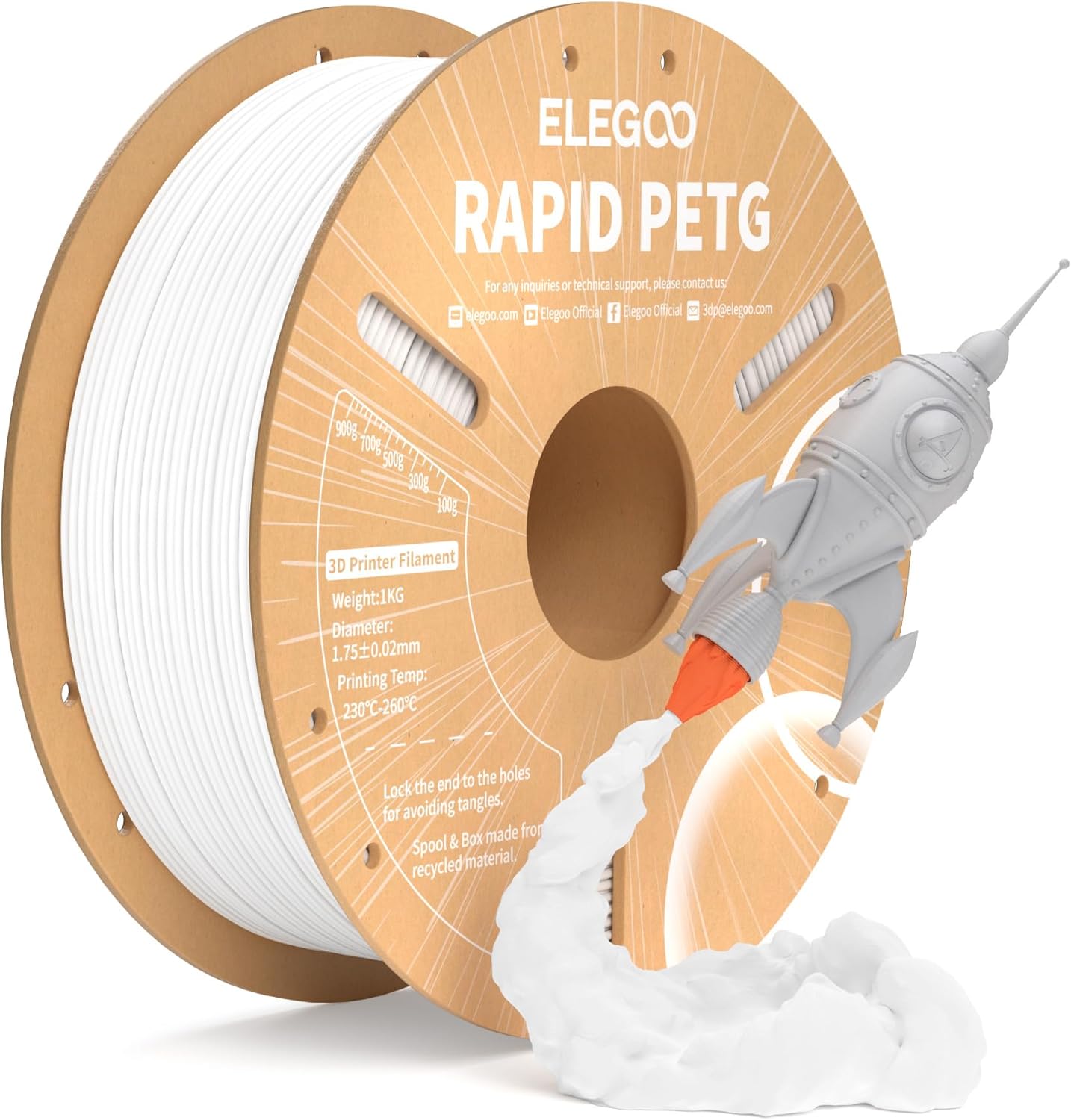 ELEGOO Filamento PETG Rápido 175