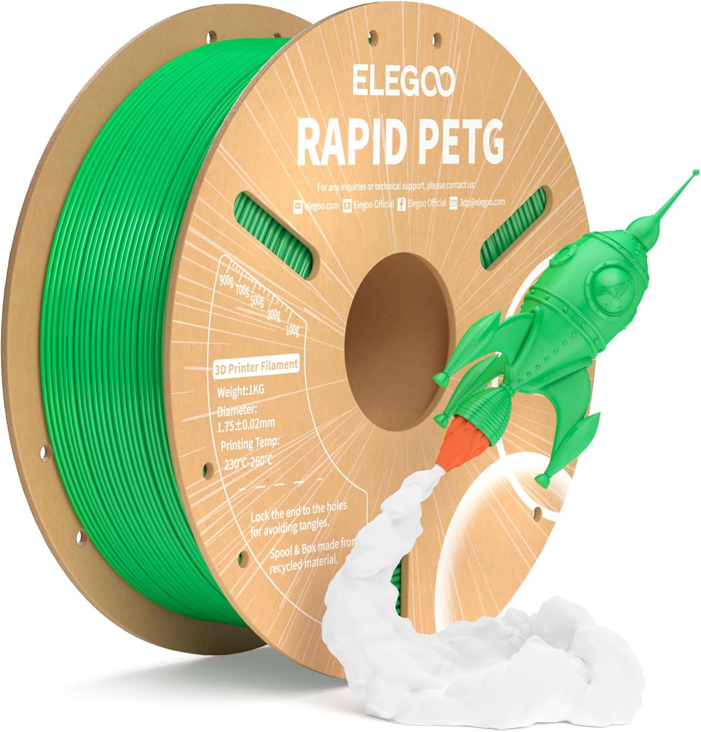 ELEGOO Filamento PETG Rápido 175