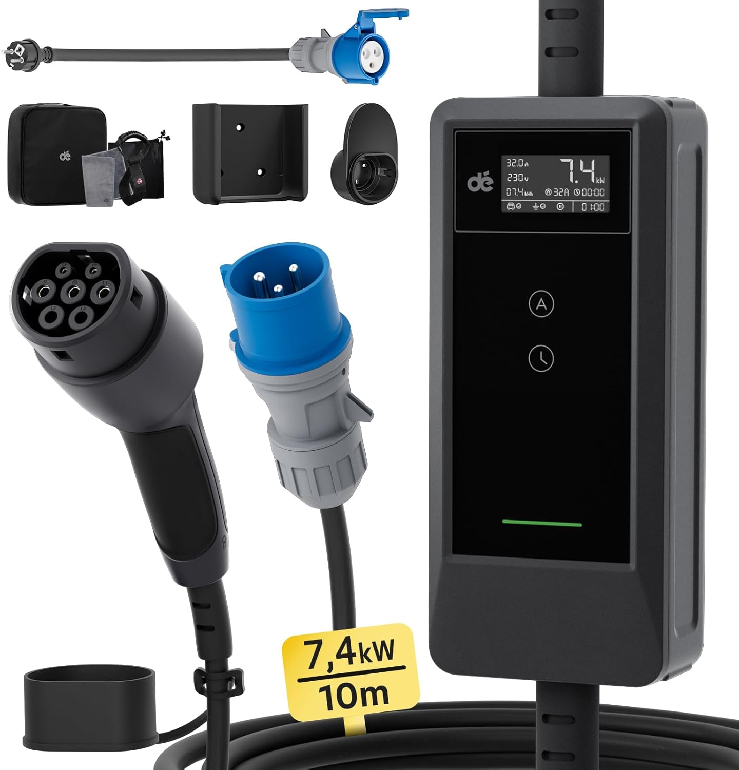 dé Cargador Coche Electrico 7,4kW Cargador Coche Electrico 74kW