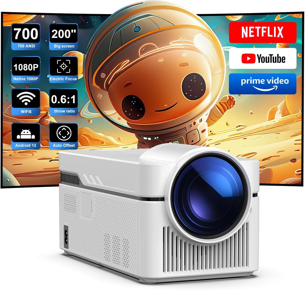 Android 13 Inteligente Proyector